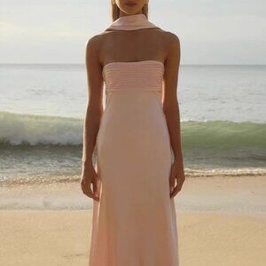 Tube Mermaid Maxi Dress | New Strapless Sleeveless Dress w/ Zip Back